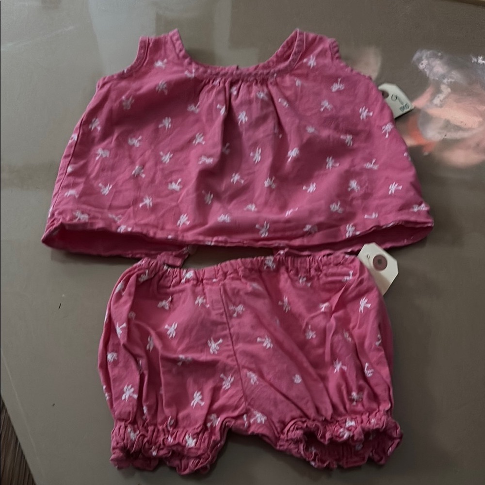 Jayce Hughes Pink shorts & Top matching  Set  9 months  NWT